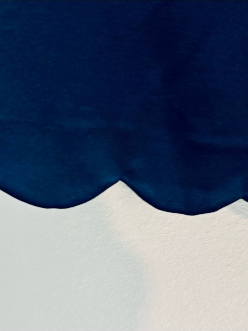 Anne Klein Scallop Shift Dress in Navy - Picture 4 of 7